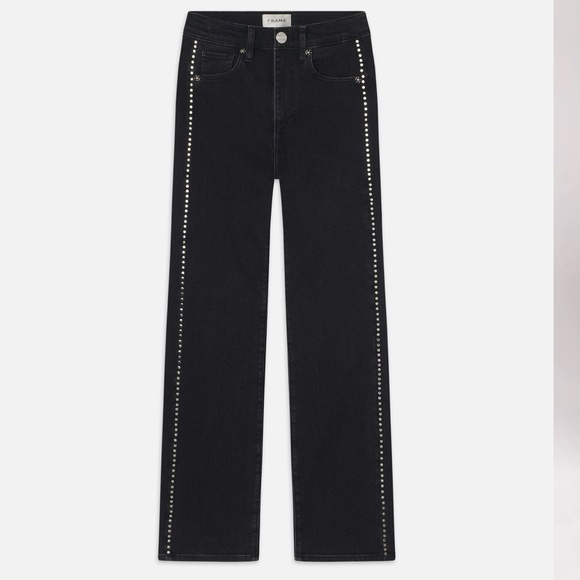 New w/Tags FRAME Le Sleek Straight Studded Jean
